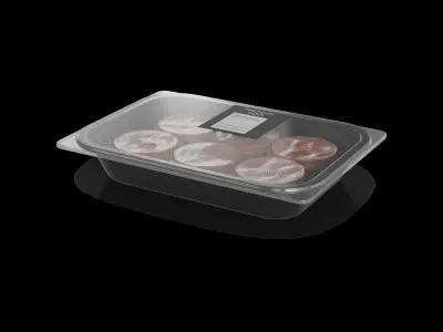 Dried meats Smoked Ham Slices 3D model