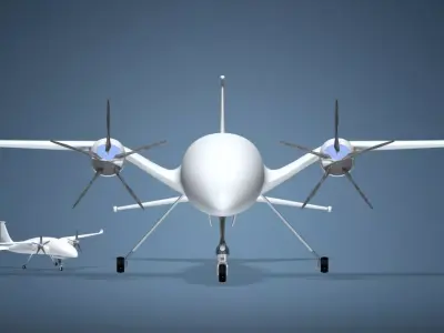 Bayraktar Akinci  UCAV Drone 3D model