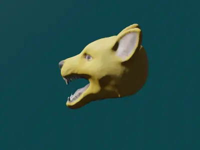 wolf head 3D model