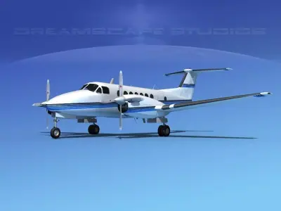 Beechcraft 350 Super King Air V02 3D model