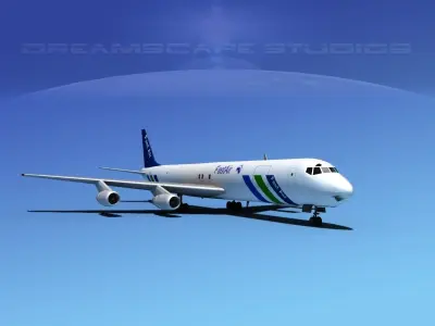 Douglas DC-8-63F Fast Air 3D model