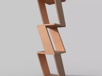 Wall shelf concept Free low-poly 3D model