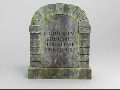 Ancient Roman Water Fountain Low-poly 3D model