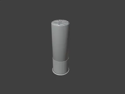 shotgun cartridge 12 gauge Free low-poly 3D model