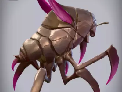Spider Enemy 1 Horror Alien Stylized Creature Low-poly 3D model