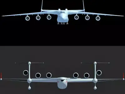Set of 2 Planes - Antonov and Be-2500 3D model