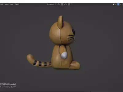 Cat Tedy Bear Toy Low-poly 3D model