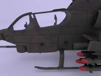 Helicopter ah1w 3D model
