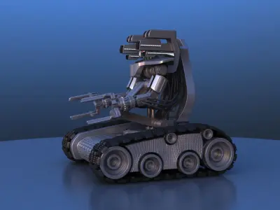 Track Drive Battle Robot 3D model