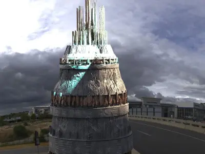 Flying Sci-Fi Dome 2 3D model