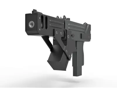 Submachine gun modified MAC-10 from the movie Blade 2 2002 3D model