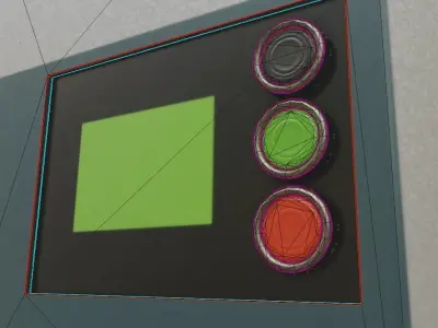 Electric Vehicle Charging Station 1 Low-poly 3D model