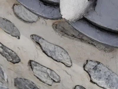 Korean style stone wall 3D model