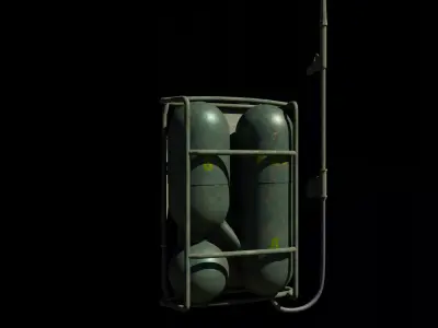 WW2 Flame Thrower LowPoly Free low-poly 3D model