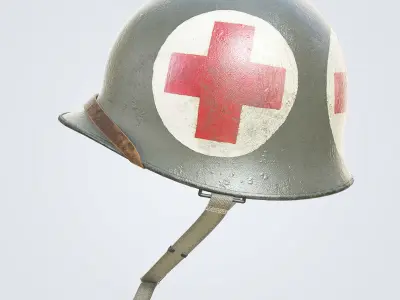 Medic Helmet M1 Low-poly 3D model