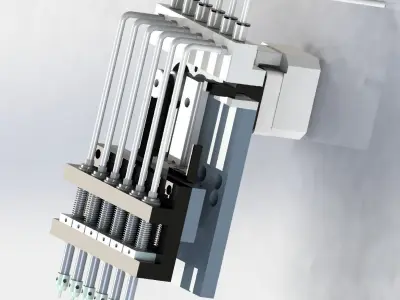 Filling head with motor sending unit 3D model