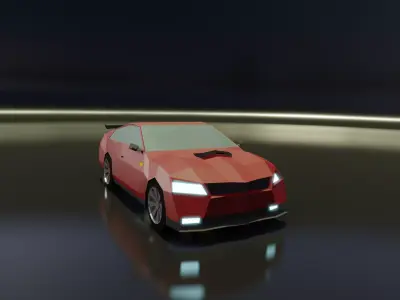 Sports Car And Sedan Free low-poly 3D model