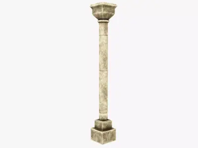 Column stone Low-poly 3D model