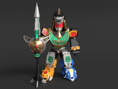 Dragonzord Battle Mode SD - Power Ranger 3D model