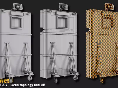 Police Shield Base Mesh VOL01 Low-poly 3D model