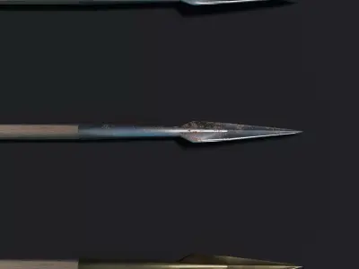 Ancient Macedonian Sarissa Pike Low-poly 3D model