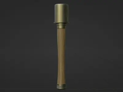 Stielhandgranate 24 - made in Blender Low-poly 3D model