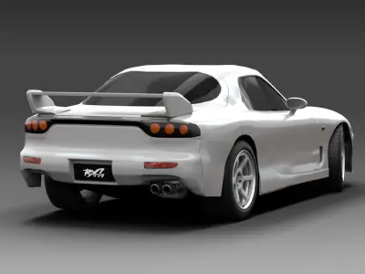 Mazda RX7 FD Turbo 1995 JDM Free low-poly 3D model