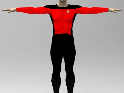 Spaceship Captain Low-poly 3D model