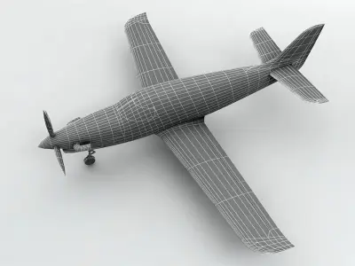 Farnborough F1 Kestrel Aircraft Low-poly 3D model