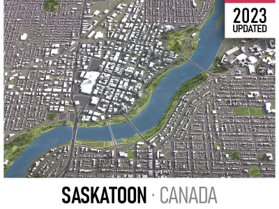 Saskatoon - 3D Model Low-poly 3D model