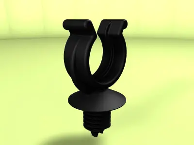 Rotating hose or wire clip 3D model