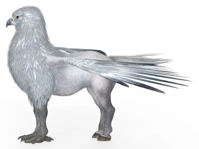Fantasy Hippogriff  Low-poly 3D model