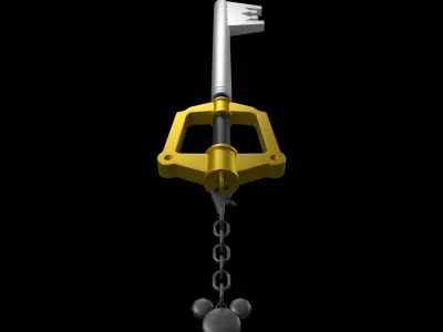Kingdom Keyblade Low Poly 3D Model Low-poly 3D model
