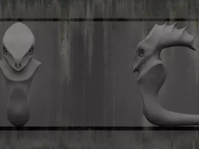 Snake group of people 3D model