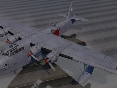 Kawanishi H8K2 Emily 3D model