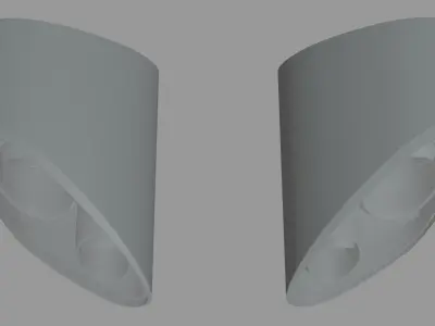 Porsche Headlights Low-poly 3D model