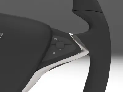 Tesla Model S Steering Wheel Low-poly 3D model
