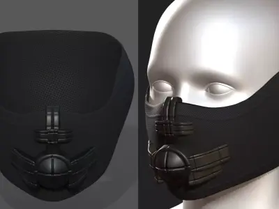 Helmet scifi fantasy futuristic military combat Low-poly 3D model