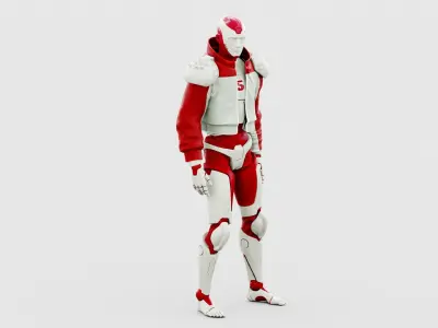 CYBORGTOPIA B-3  Rigged for Unreal Engine - Unity - MIXAMO 3D model