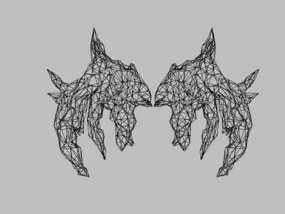 Burn Wing Low-poly 3D model