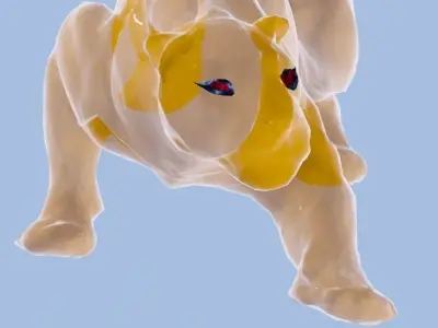 glass leopard 3D model