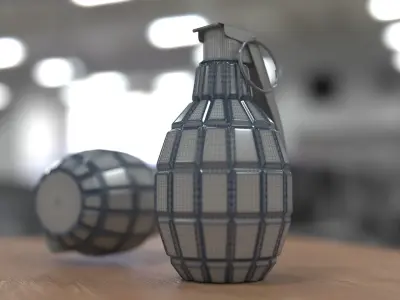 Grenade on table Free 3D model