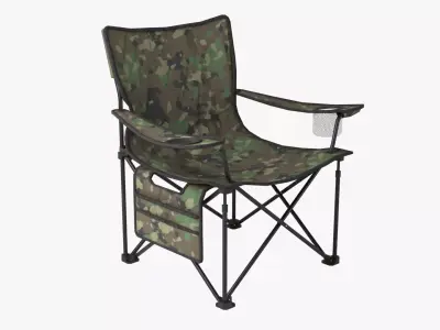 Camping Chair Low-poly 3D model