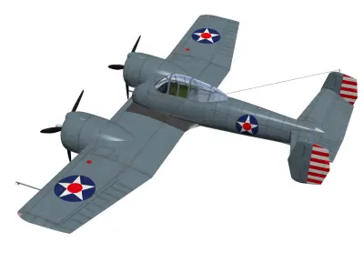 Grumman XF5F Skyrocket 3D model