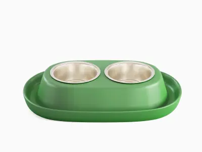 Plastic Pet Bowl 02 3D model