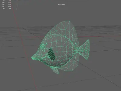 Unicornfish Low-poly 3D model