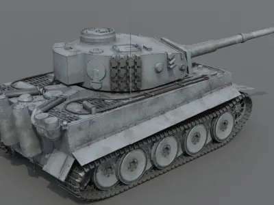 Panzerkampfwagen VI Tiger Ausf H1 Heavy Tank Low-poly 3D model