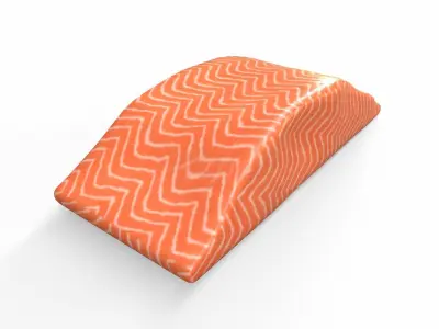 Salmon fish meat Low-poly 3D model