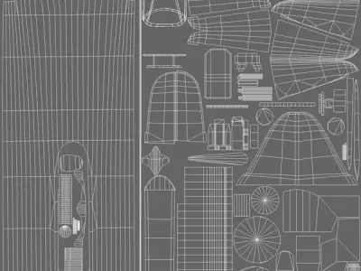 Mitsubishi ki-51 Military Aircraft WWII Low-poly 3D model