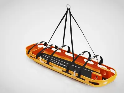 Helicopter Stretcher Low-poly 3D model